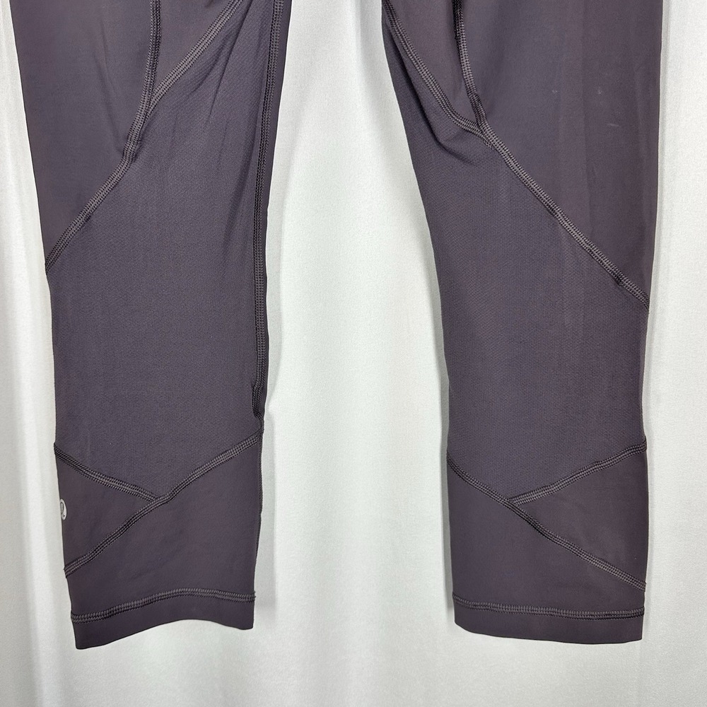 Lululemon Pace Rival Cropped Leggings Sz 6 Vintage Grape Pockets Pants Yoga Run - Picture 6 of 15